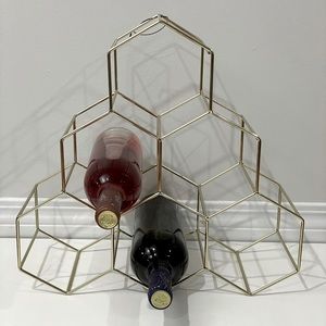 Chic and Modern 6 bottle metal wine rack